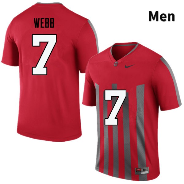 Ohio State Buckeyes Damon Webb Men's #7 Throwback Game Stitched College Football Jersey